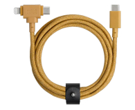 Native Union Belt Cable Duo USB-C – Lightning/USB-C kraft - 1171494 - zdjęcie 1